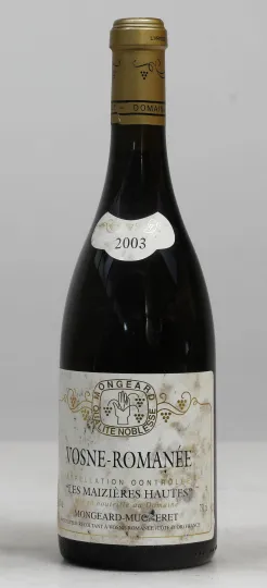 Vosne Romanee Les Mazieres Hautes