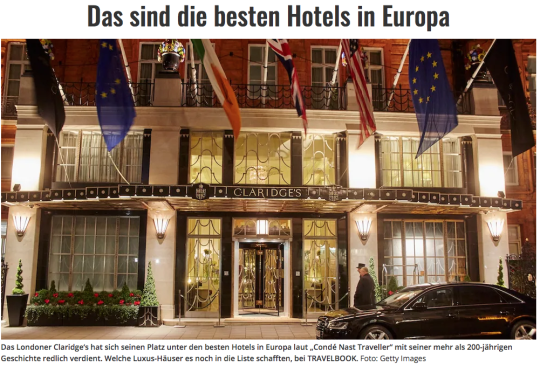 Die besten Hotels in Europa by Conde Nast Traveller